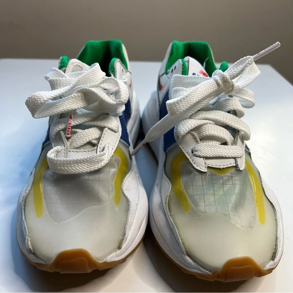 STAUD x New Balance 57/40 Sneakers Mens 6 White Blue Quartz Colored Laces New - Picture 2 of 16